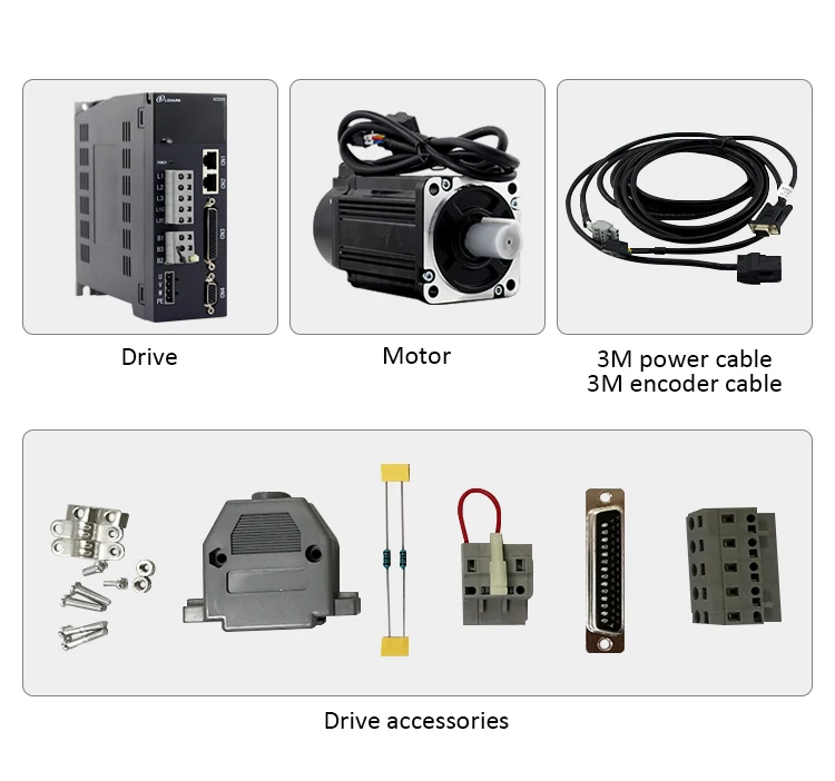 LICHUAN Servos 200 Вт Nema24 60 мм 2500PPR ~ 240 В комплект драйверов серводвигателя LCMT-02L-60M00630 +A4