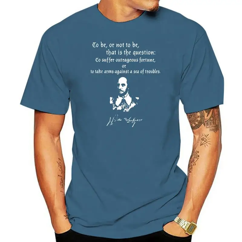 

100% Cotton O-neck Custom Printed Tshirt Men T shirt Shakespeare 2 Women T-Shirt