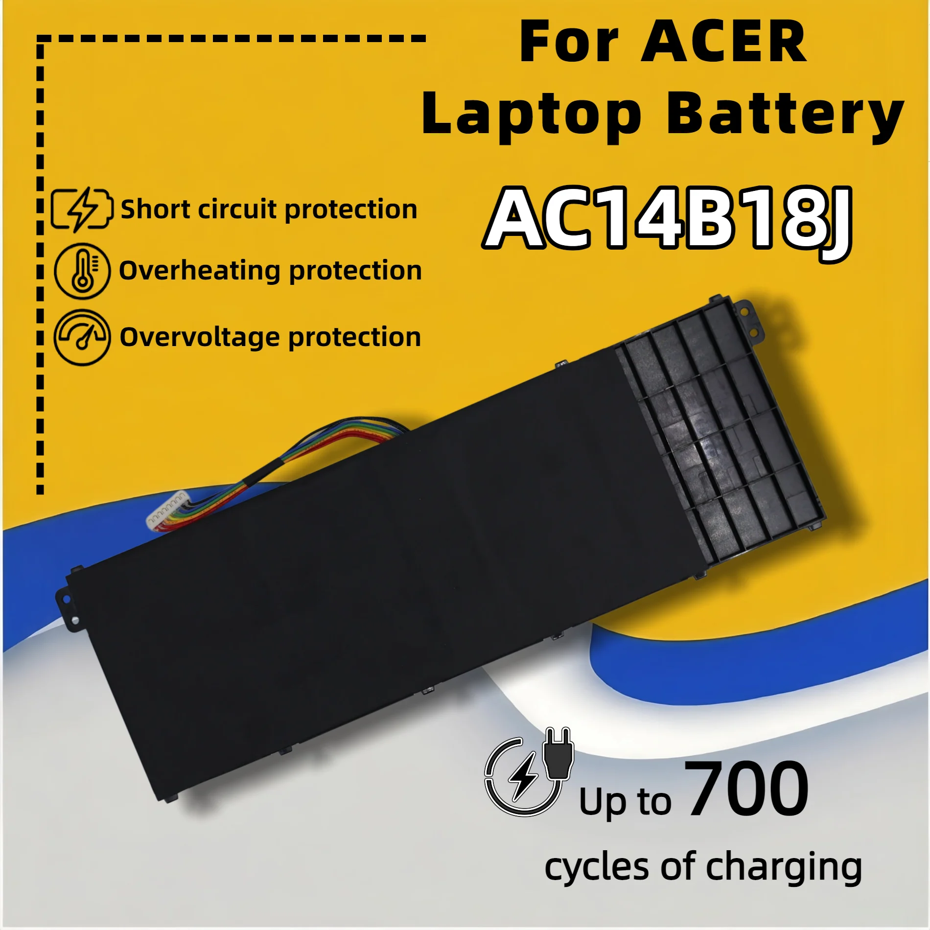 Фото Аккумулятор FRLESUI AC14B18J AC14B13J для ноутбуков Acer Aspire 3 A311/A314/A315/A317, 5 A514/A515/A517/A615, 7 A715, AN515 Series №4