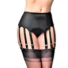 Женские сексуальные 10 металлических пряжек Подвязки Пояс для чулок черный красный Эластичный сетчатый прозрачный подвязочный пояс эротическая секс одежда