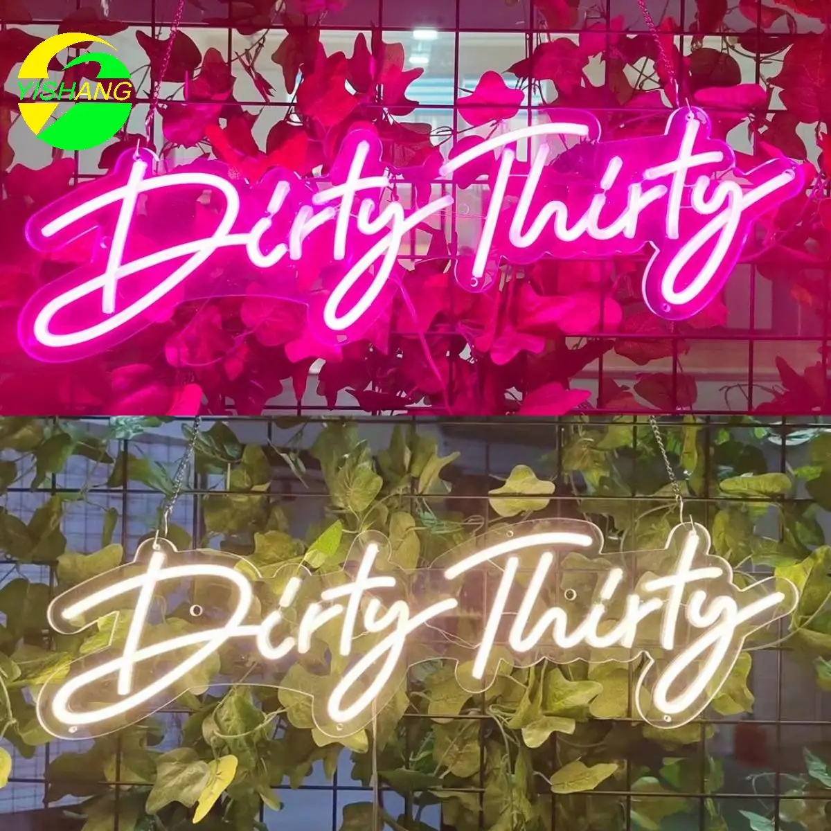 

Custom Dirty Thirty Birthday Neon Sign LED Neon Wall Sign Personalized Gift Birthday Bar Sign Neon Birthday Party Neon Sign Anni