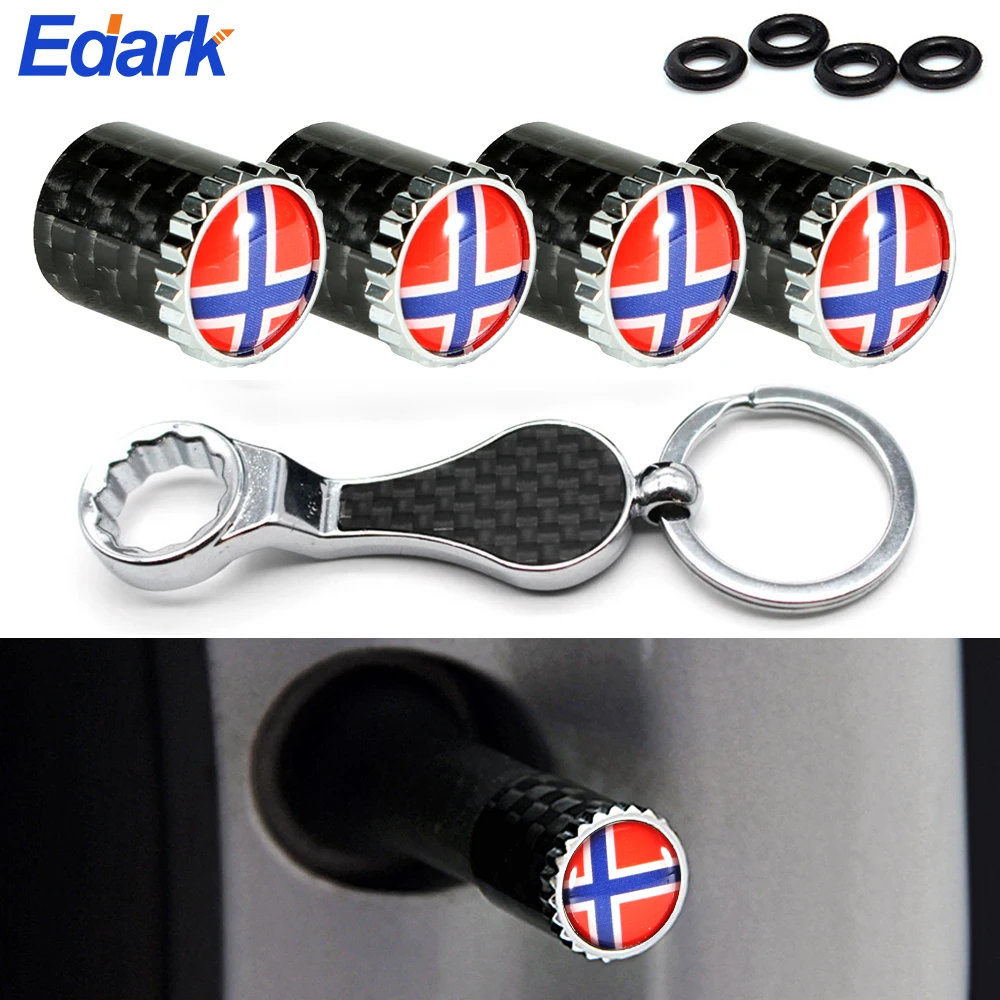 

4 шт., колпачки на клапаны автомобильных шин и ключи из углеродного волокна