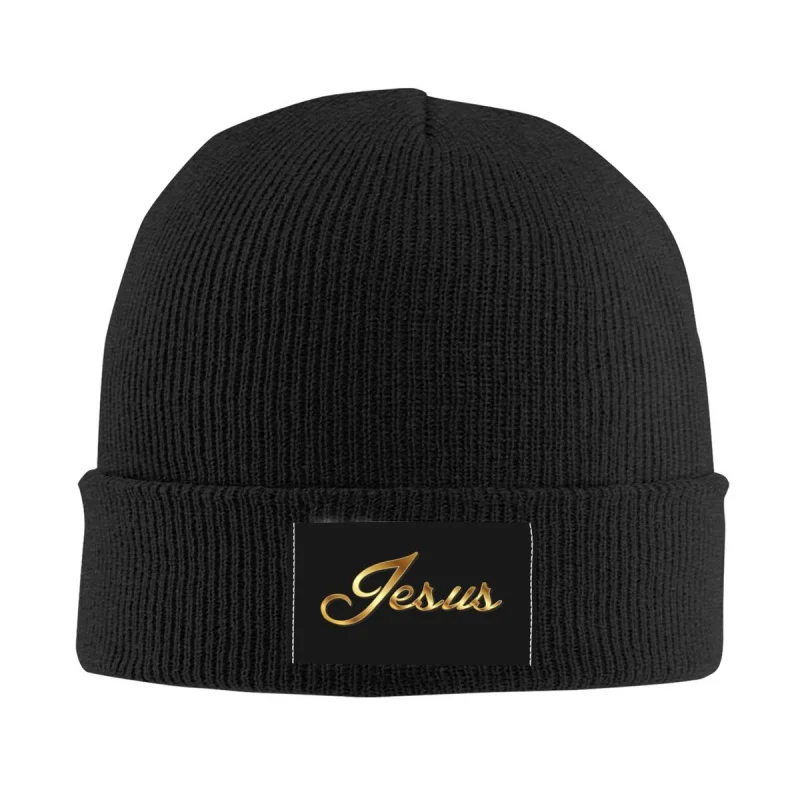 

Jesus Skullies Beanies Caps Winter Warm Knit Hat Adult Christian God Bible Faith Christianity Quote Christ Religious Bonnet Hats