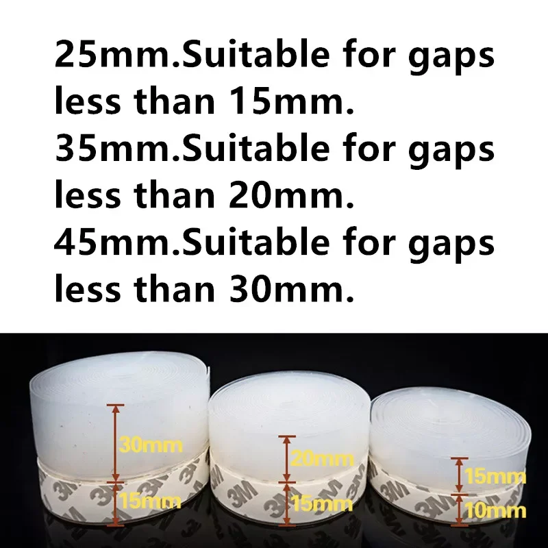 

Weatherstrip Door Dustproof Silicone Strip Window Seal Self Adhesive Draught