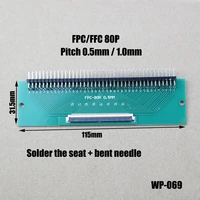 1pc fpcffc adapter board 0 5mm pitch connector straight needle and curved pin 6p8p10p12p20p24p30p40p50p60p80p wp 069