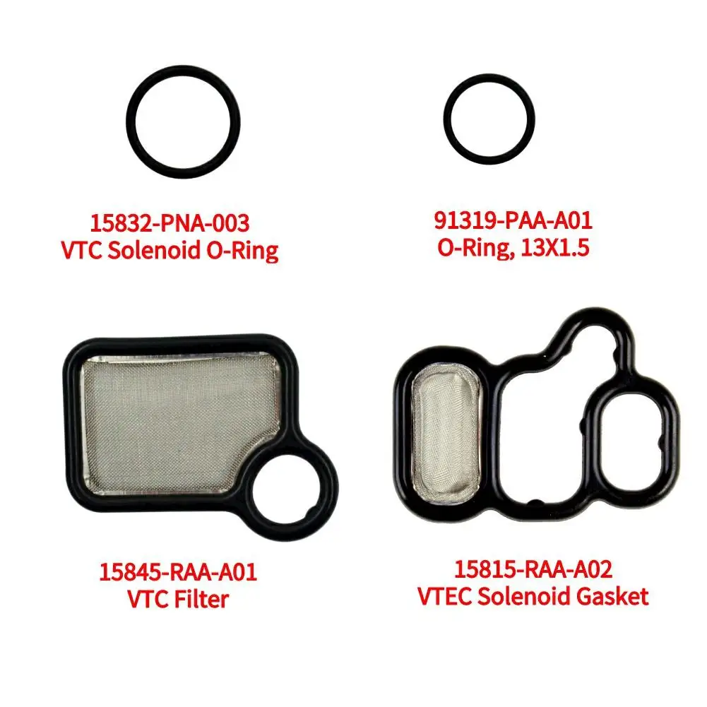 VTEC Solenoid Gasket Spool Valve Filter Kit For 03-07 Motorbike Civic Element 15815RAAA02 91319PAAA01 15845RAAA01 15832PNA003 |