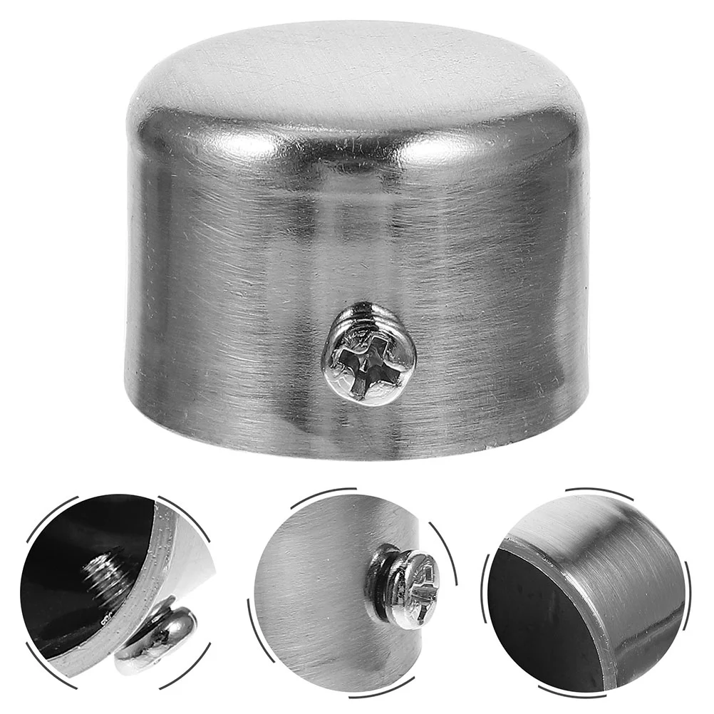 

6pcs Metal Curtain Rod Plug Metal Window Curtain End Caps Curtain Rod Ends