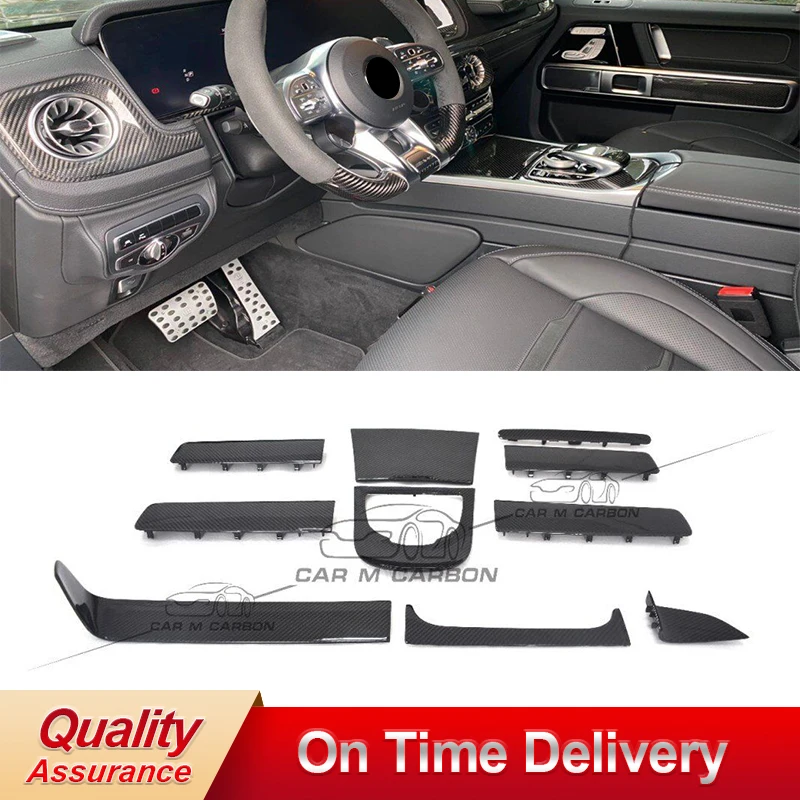 

10 шт. внутренняя центральная консоль из углеродного волокна для G-Class W464 G63 G500 G350D