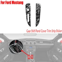 for ford mustang 2015 2020 forged carbon fiber car accessories interior parts gear shift panel cover trim strip sticker