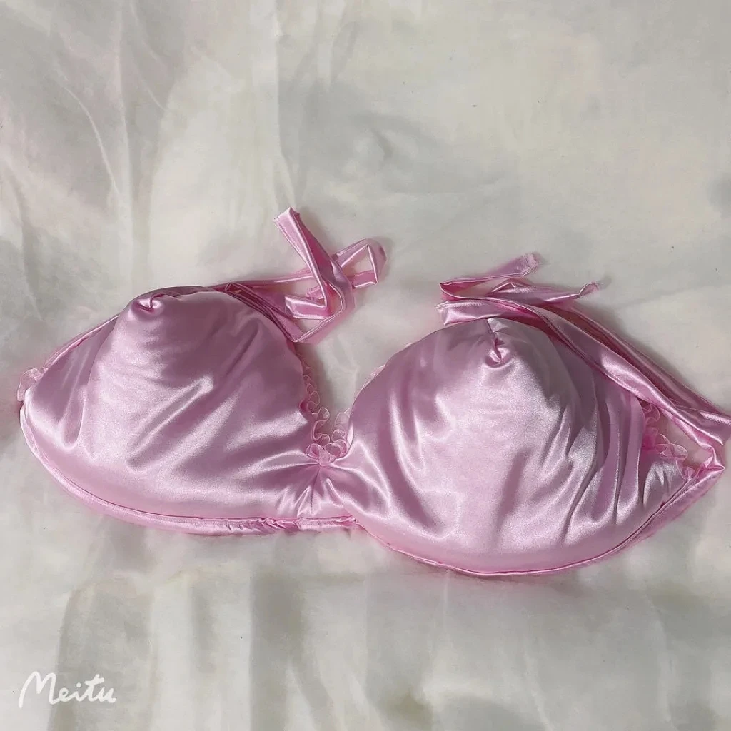 Мужской бондаж BF Pink шелковистая чашка D с кружевной каймой танцевальные костюмы