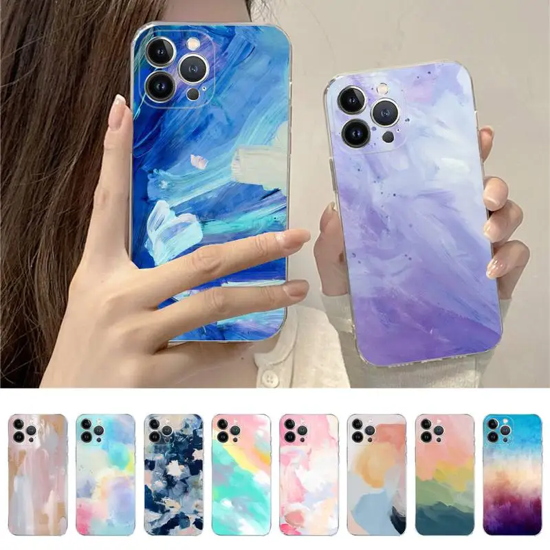 

Watercolor Painting color Phone Case For iPhone 14 11 12 13 Mini Pro XS Max Cover 6 7 8 Plus X XR SE 2020 Funda Shell