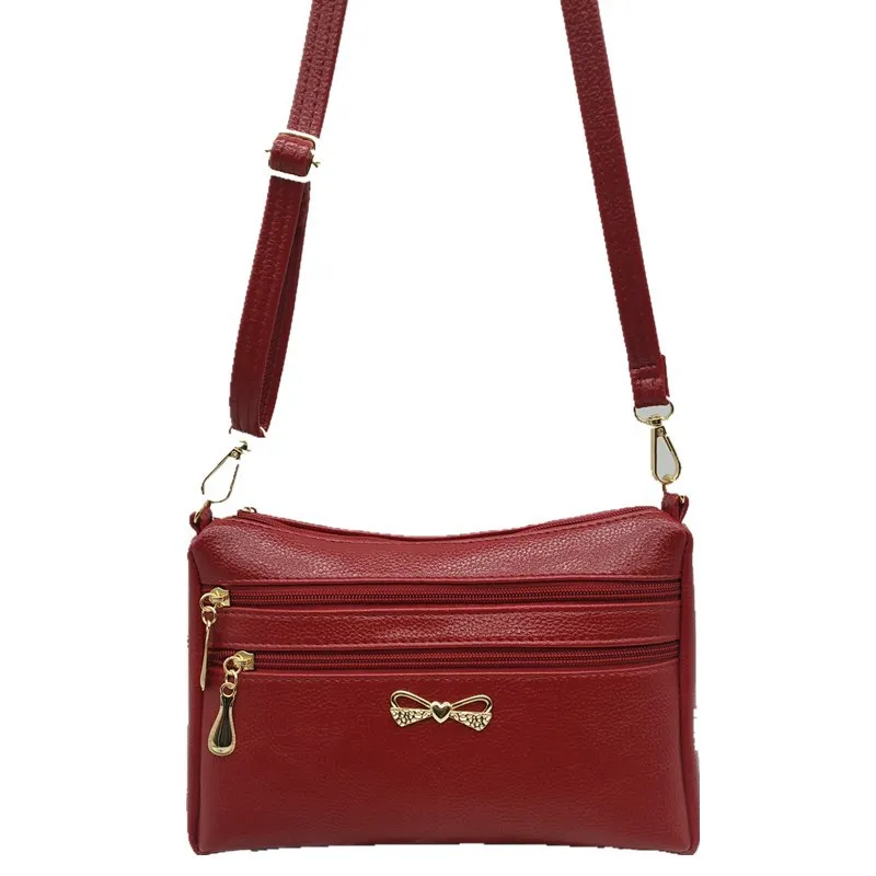 

Fashion Exquisite Shopping Bag Casual PU Leather Crossobdy Bag Lady Bowknot Purse Litchi Print Shoulder Satchel