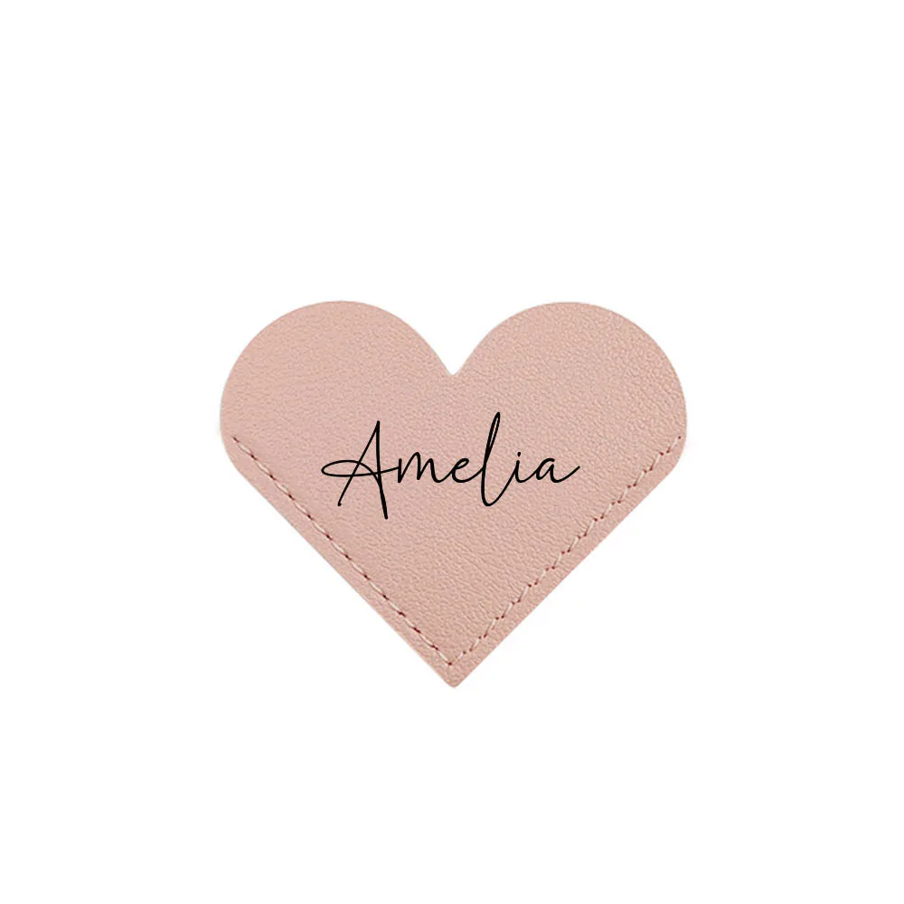 

Индивидуальные персонализированные текстовые кожаные закладки в форме сердца, портативные закладки, зажимы для страниц, заметки с памятью, бесплатная настройка