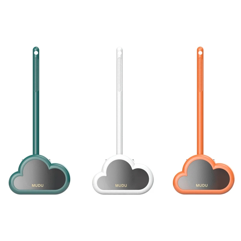 

Creative TPR Toilet Brush Soft Silicone Head with Holder Cloud Wall-mounted Long Handle Bathroom Cleaning Brush