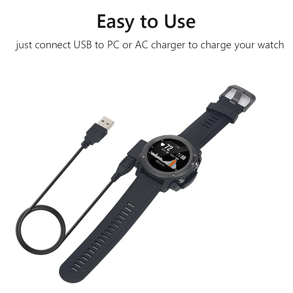 Зарядная док-станция с зажимом для смарт-часов Garmin Fenix 3 HR Sapphire Quatix Тактические