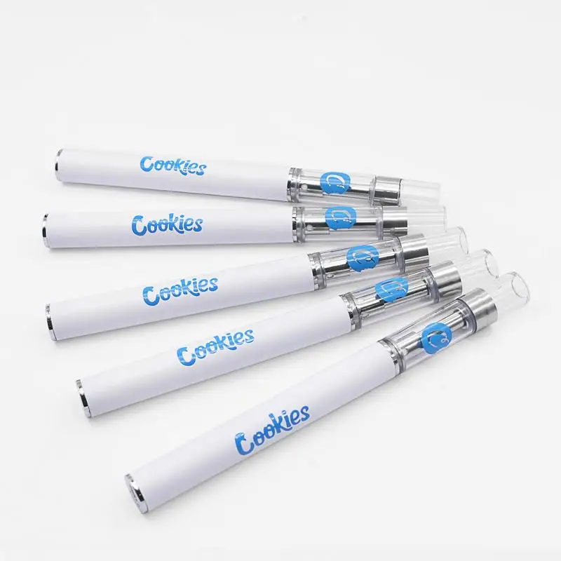 

5pcs Full Ceramic Vape Pen E-cigarettes Starter Kits 0.8ml Cookies Rechargeable 320mah Battery Cartridges Thick Oil Vaporizer