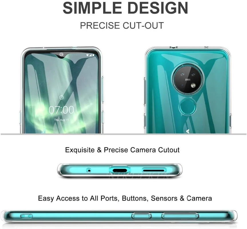 Прозрачный ТПУ чехол для Nokia 7 2 6 4 3 5 1 2018 iPhone Plus плюс 9 чистый вид чехол-накладка