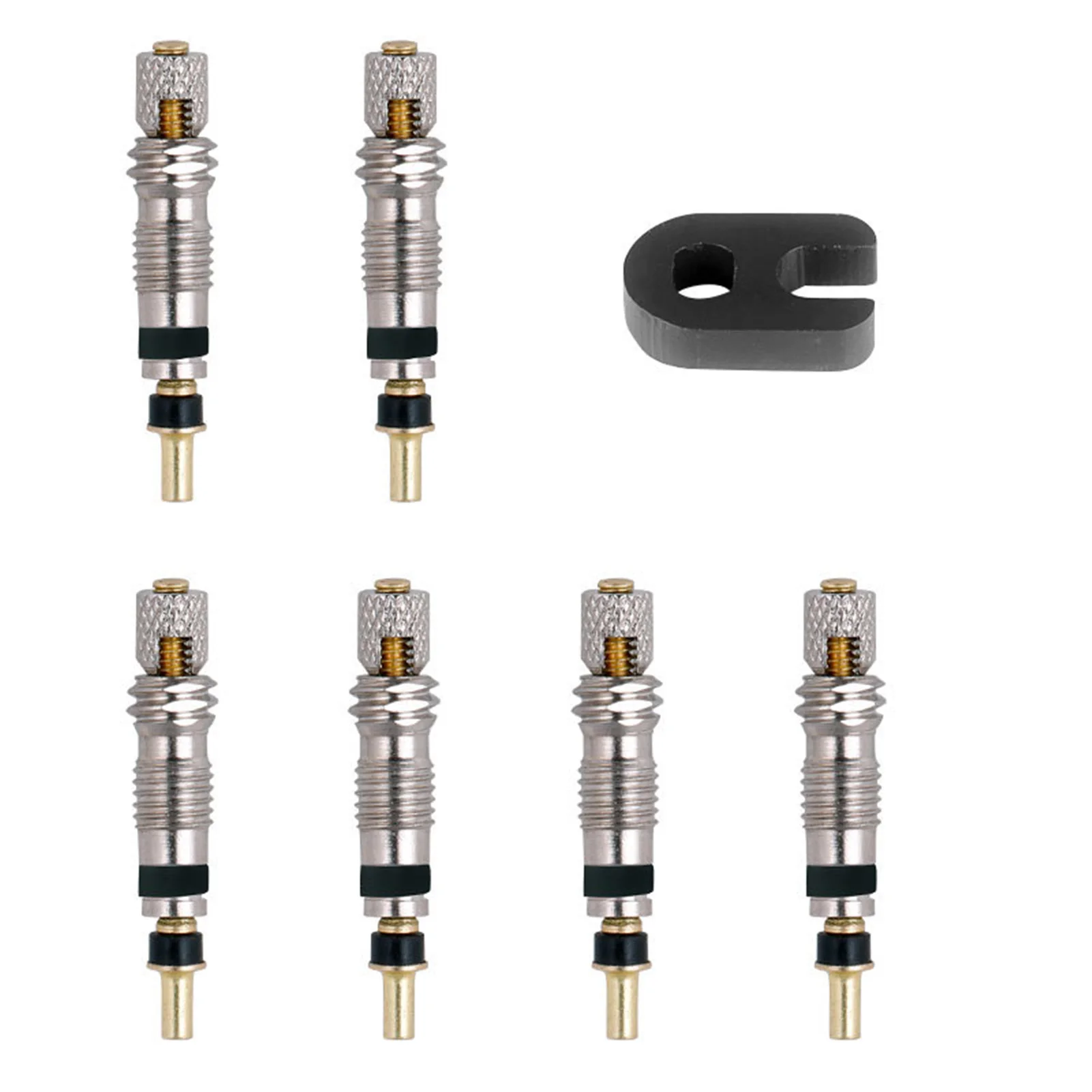 

6pcs/set Presta Valve Brass Core Tool Mountain Road Bike Tubes Repair Tire Service Parts Bike Tire Air Valve