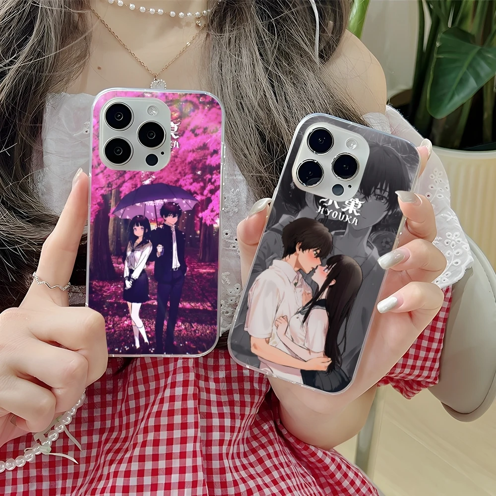Чехол для мобильного телефона Hyouka Chitanda Oreki iPhone 16 15 14 13 12 11 X XR XS 8 Pro Max Plus Mini