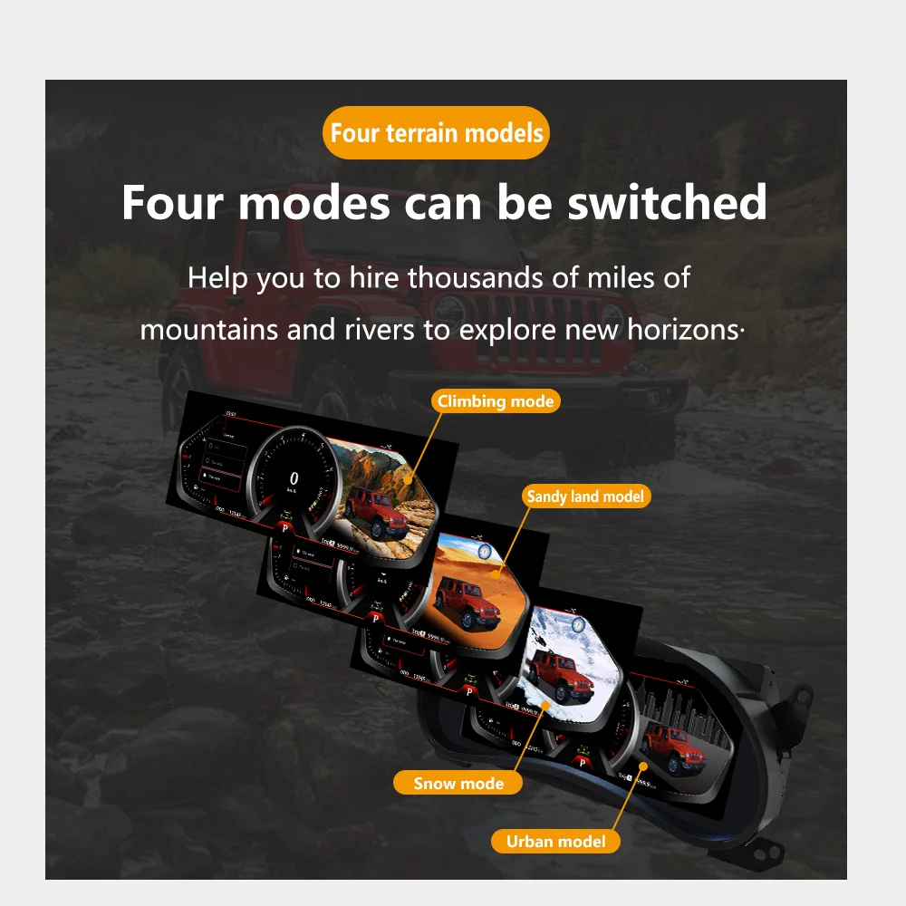 12 3-дюймовая обновленная цифровая приборная панель для Jeep Wrangler JK 2011-2017 гг.