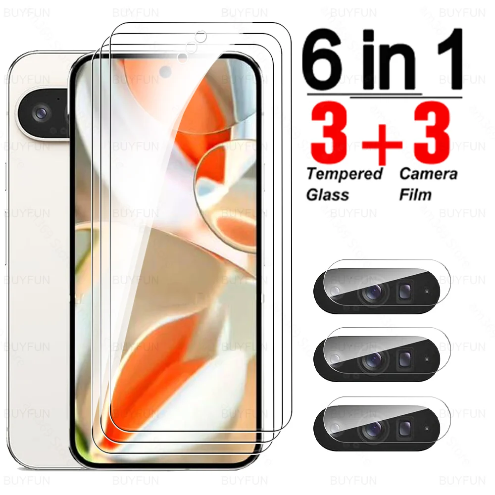 6 в 1 закаленное стекло для Google Pixel 9 Pro XL 5G защитная пленка экрана объектива Pixel9 9Pro