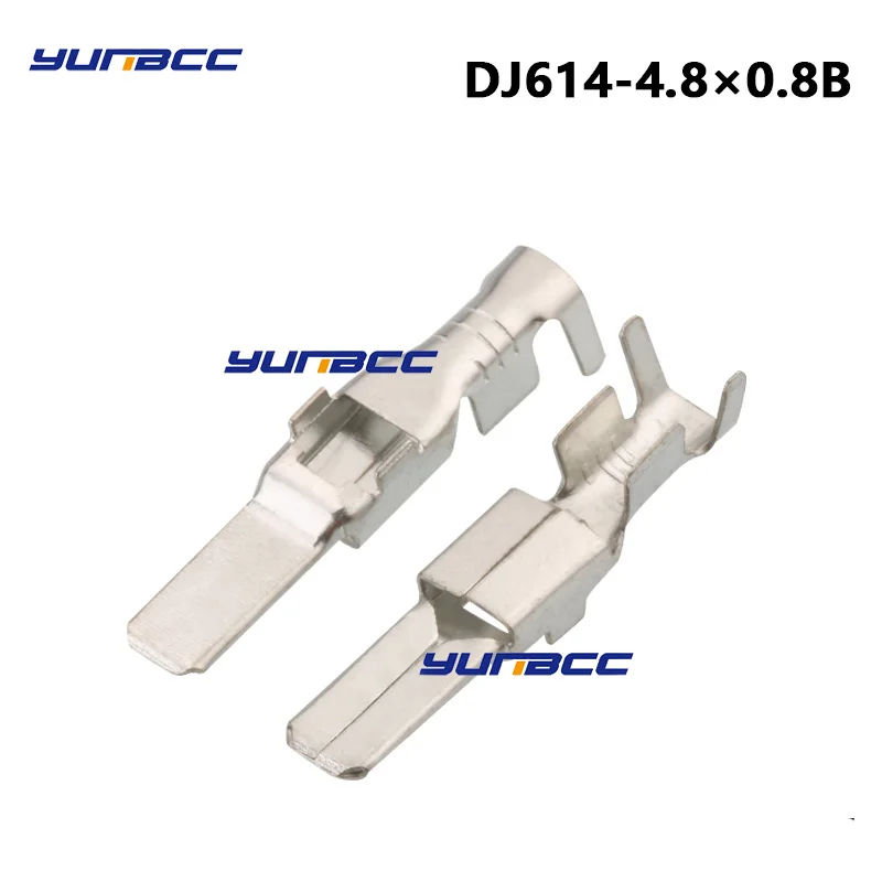 

50 Pcs Wire Connector Plug Socket Splice Terminal Car Fuse Box Cable Harness Brass 4.8mm Crimp Pins