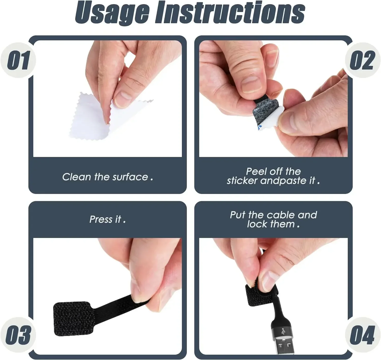 Съемные кабельные стяжки-органайзер инструмент для кухонной техники и кабелей