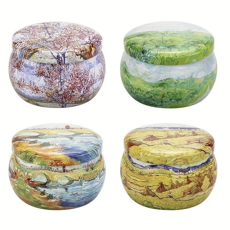 

Круглые жестяные банки для свечей