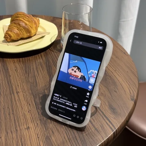 Прозрачный чехол-держатель для телефона с подставкой для iPhone 11, 12, 13, 14, 15 Pro Max, противоударный бампер, задняя крышка