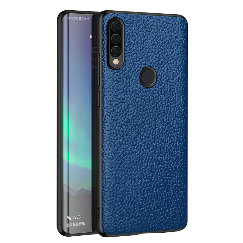 Phone Case For Huawei Nova 3 3i 3e 4e 5T 6 se 7i P Smatr 2019 P10 Cowhide Litchi Texture Genuine Leather Cover