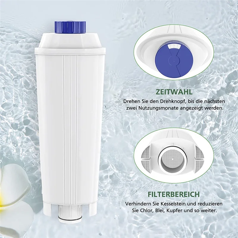 Фильтр для кофемашины в упаковке из 6 штук Delonghi Dlsc002 Ecam Esam Etam Bco Ec с смягчителем