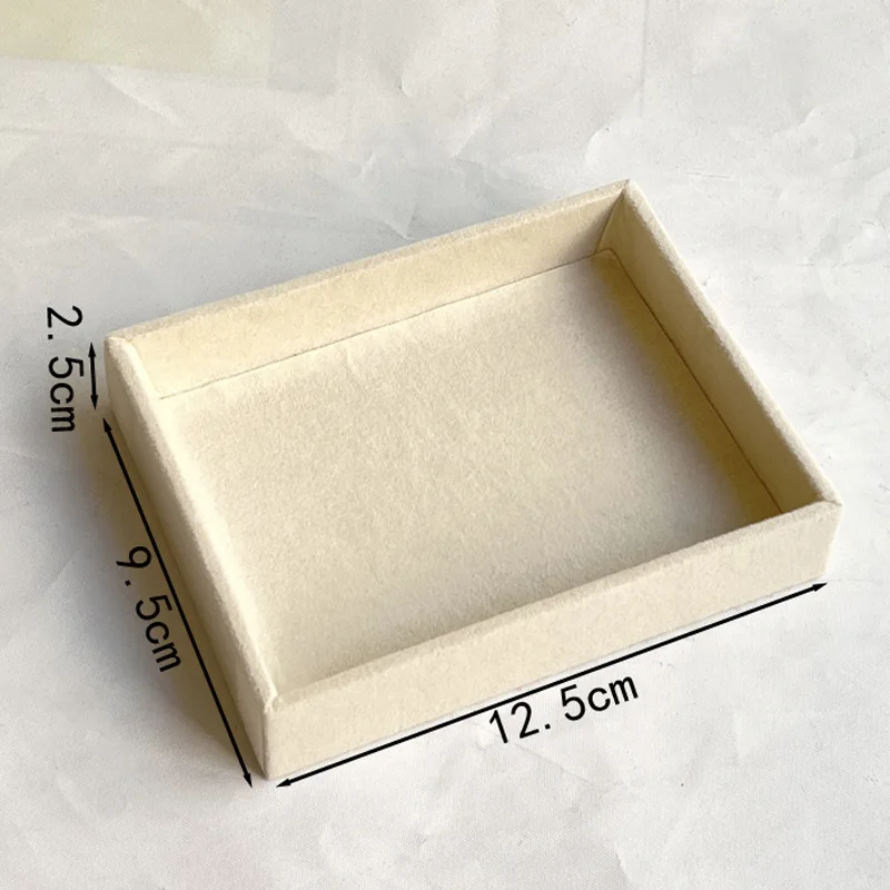 Бархатный лоток для ювелирных изделий серый