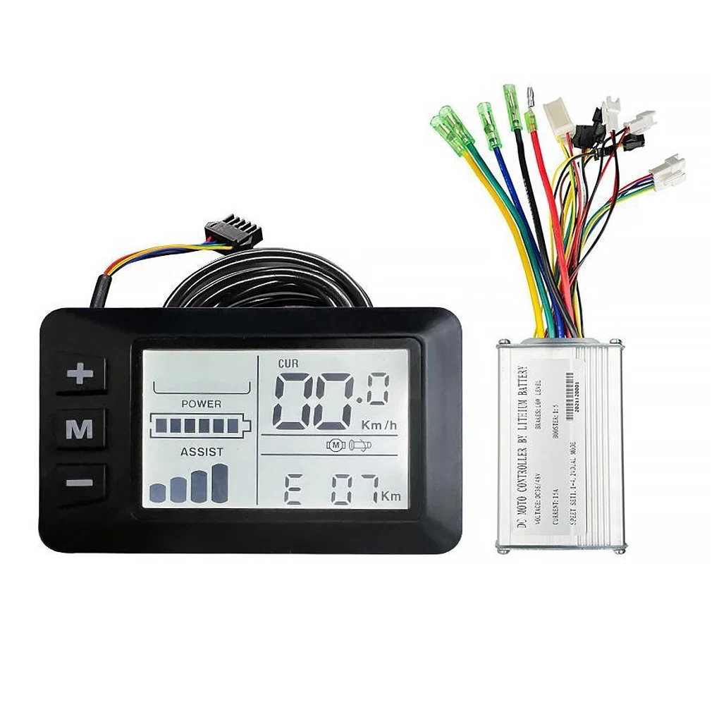 

36V 48V E-bike Controller Brush-less Motor Intelligent Control LCD Display Panel Electric Bicycle Replacing Kit Accessory