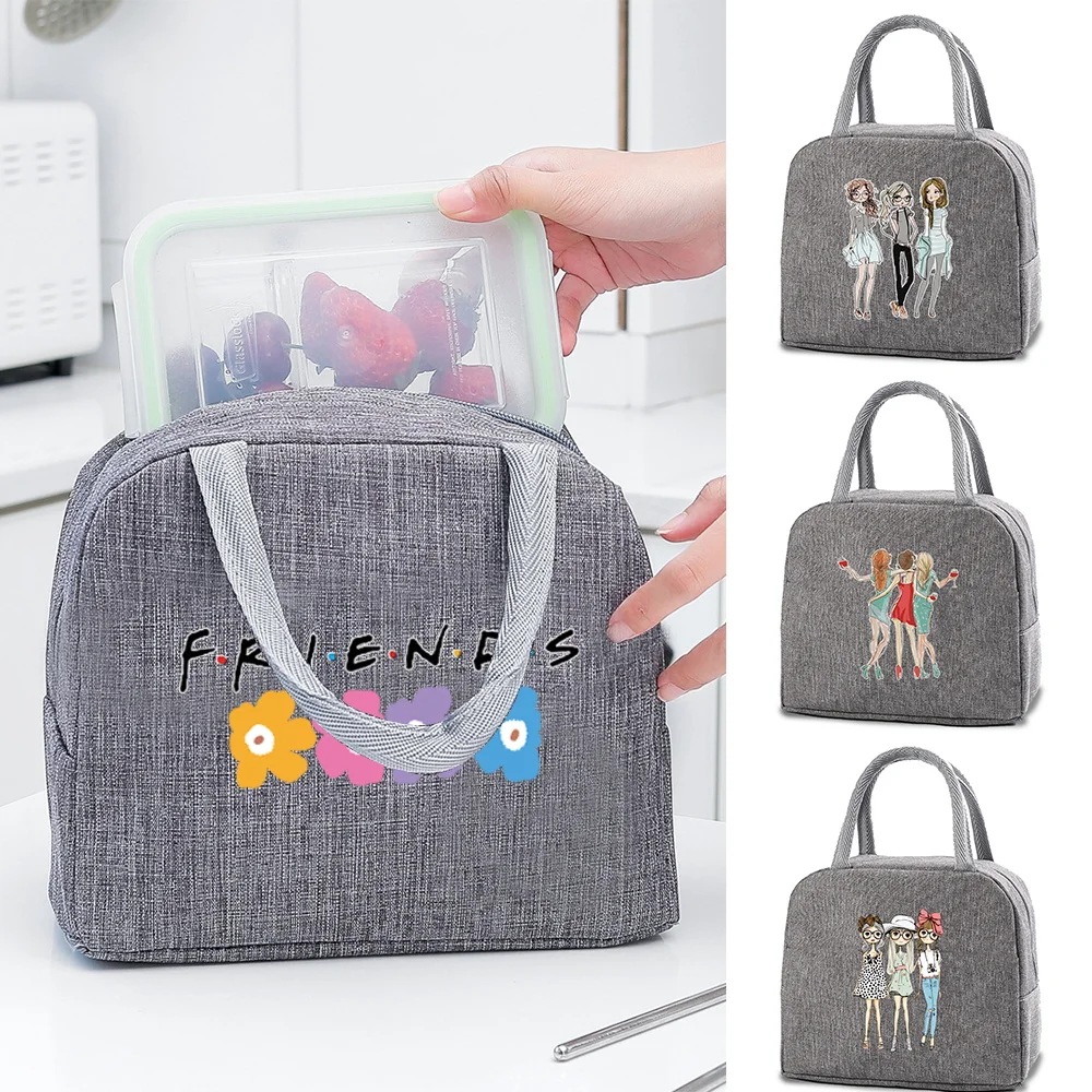 

Women Child Insulated Lunch Bag Nurse Bento Food Lunchbox Packed Organizer Friend Gift Handbag Travel Picnic Cooler Thermal Bags