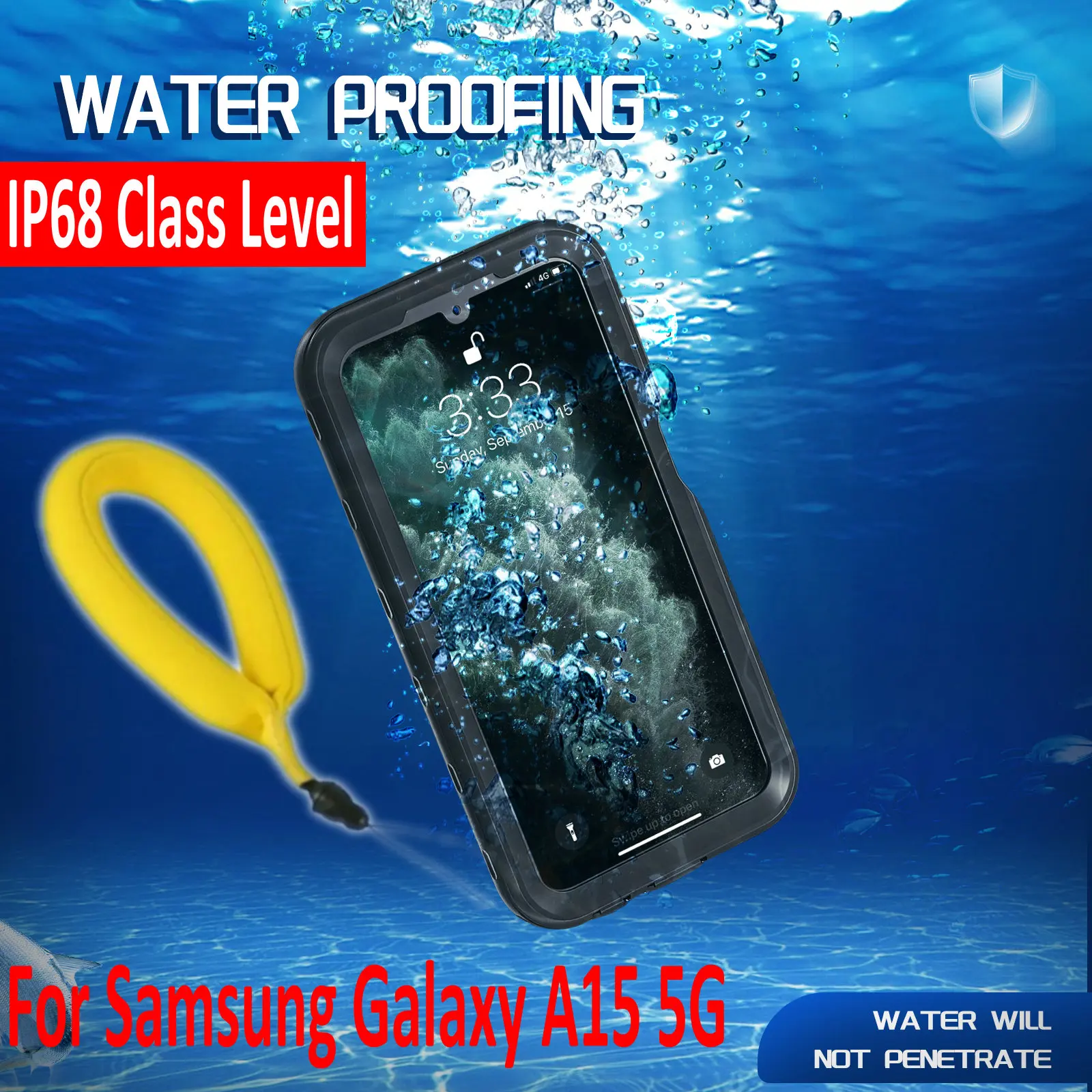 Водонепроницаемый Чехол IP68 для Samsung Galaxy A15 5G водонепроницаемый ударопрочный