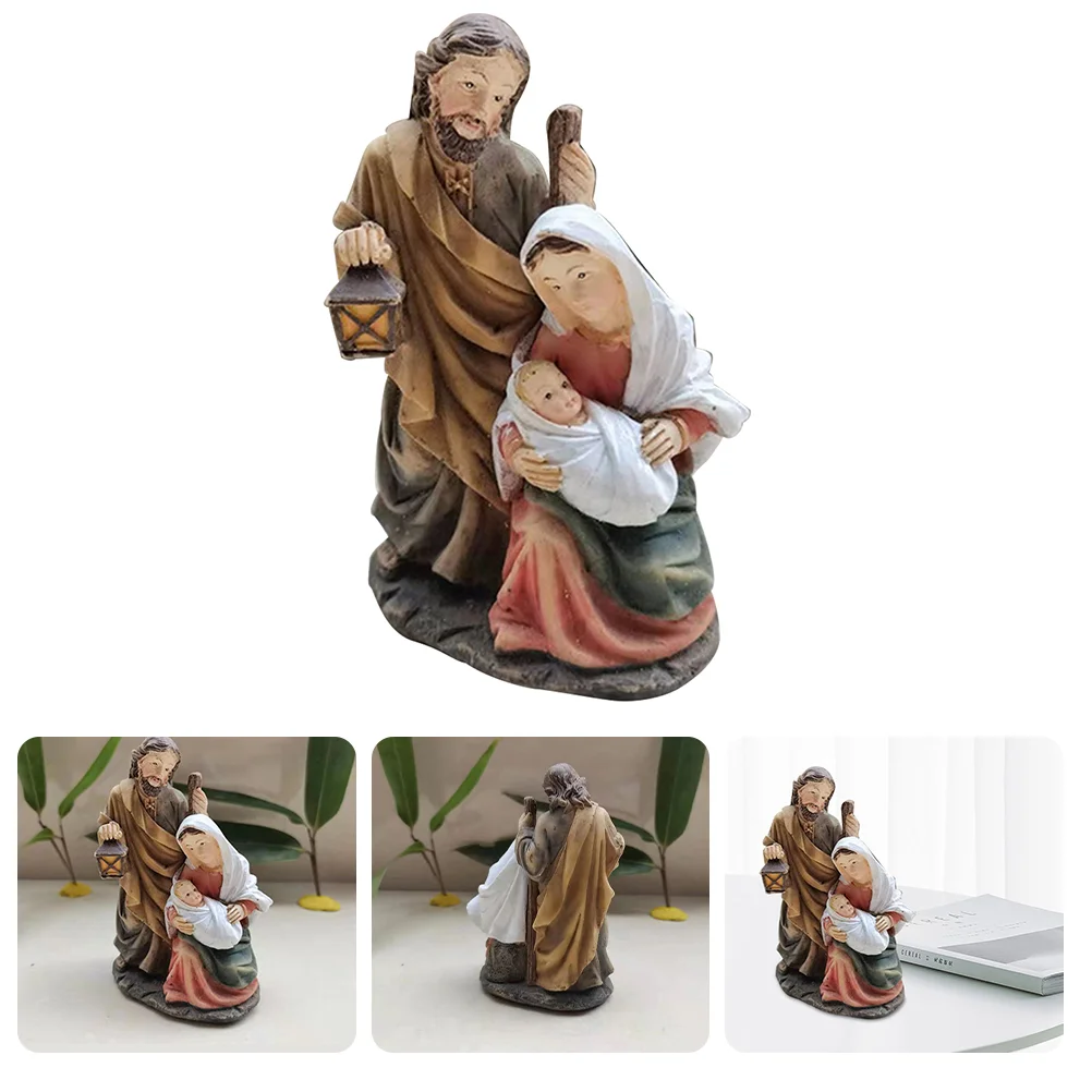 

Nativity Statue Nativity Figurine Ornament Indoor Religious Ornament for Home
