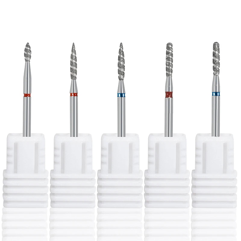 Алмазные насадки для ногтей Tornado Flame сверло кутикулы маникюрный резак аксессуары