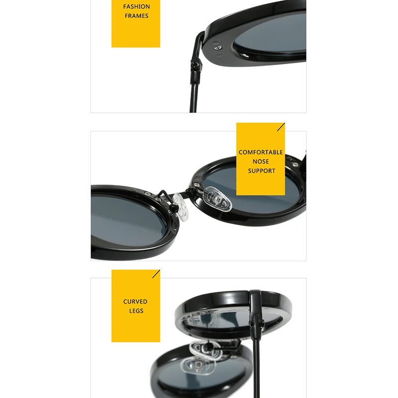 Женские Овальные Солнцезащитные очки в стиле стимпанк простые винтажные с