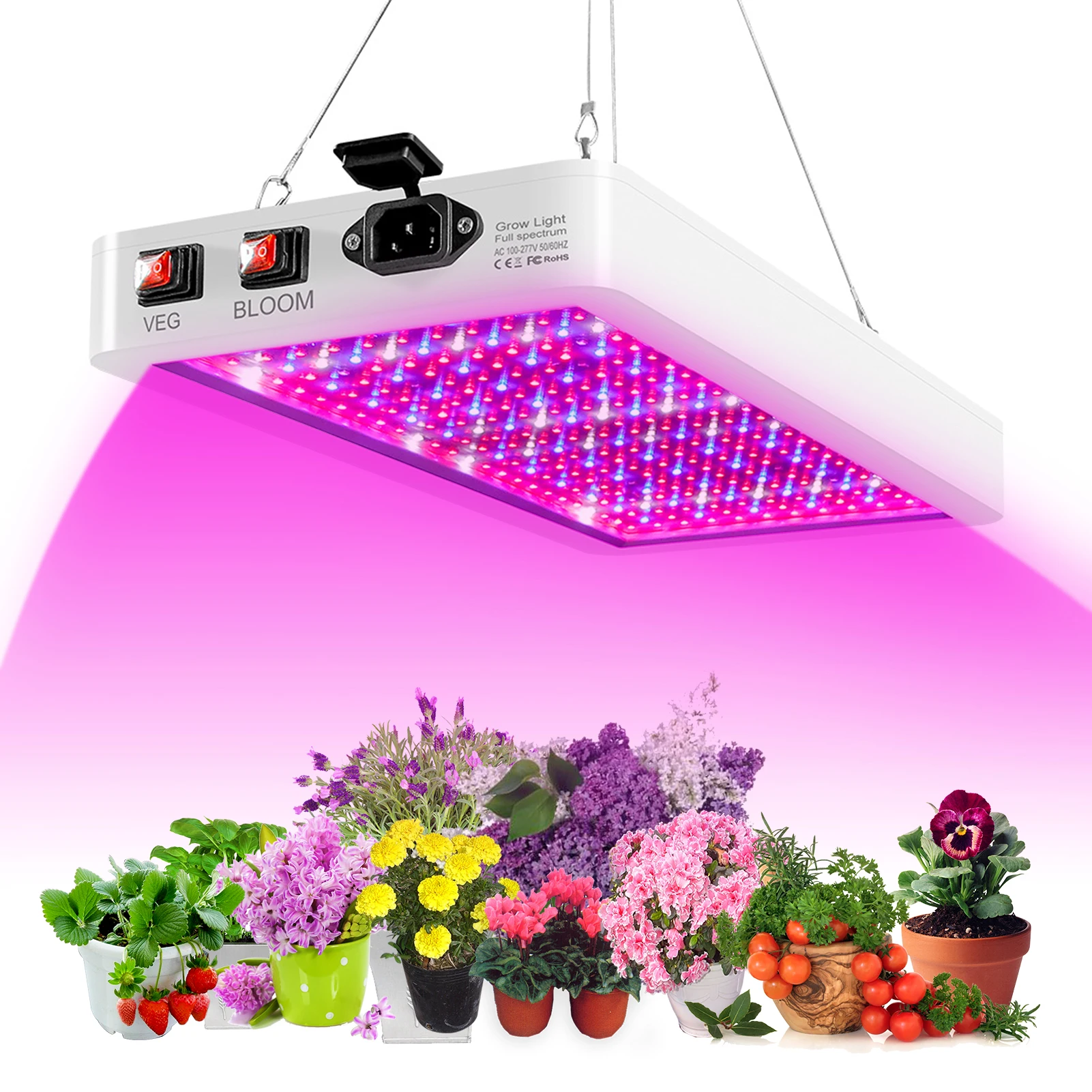 

1000/2000W LED Grow Light Full Spectrum 1000W/2000W 216/312 Leds Phyto Lamp for Indoor Plants Grow Tent Hydroponics Dropshipping