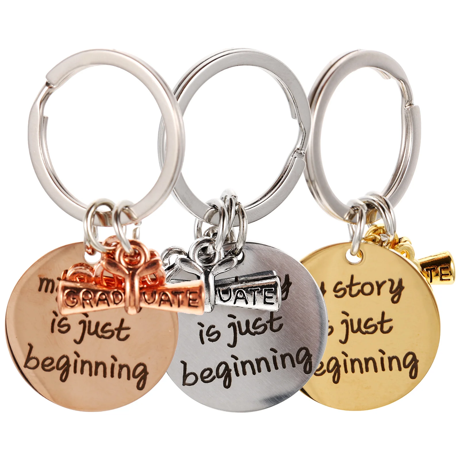 

Keychain Graduation Key Hanging Ornament Unique Ring Meaningful Gift Keyring Pendant