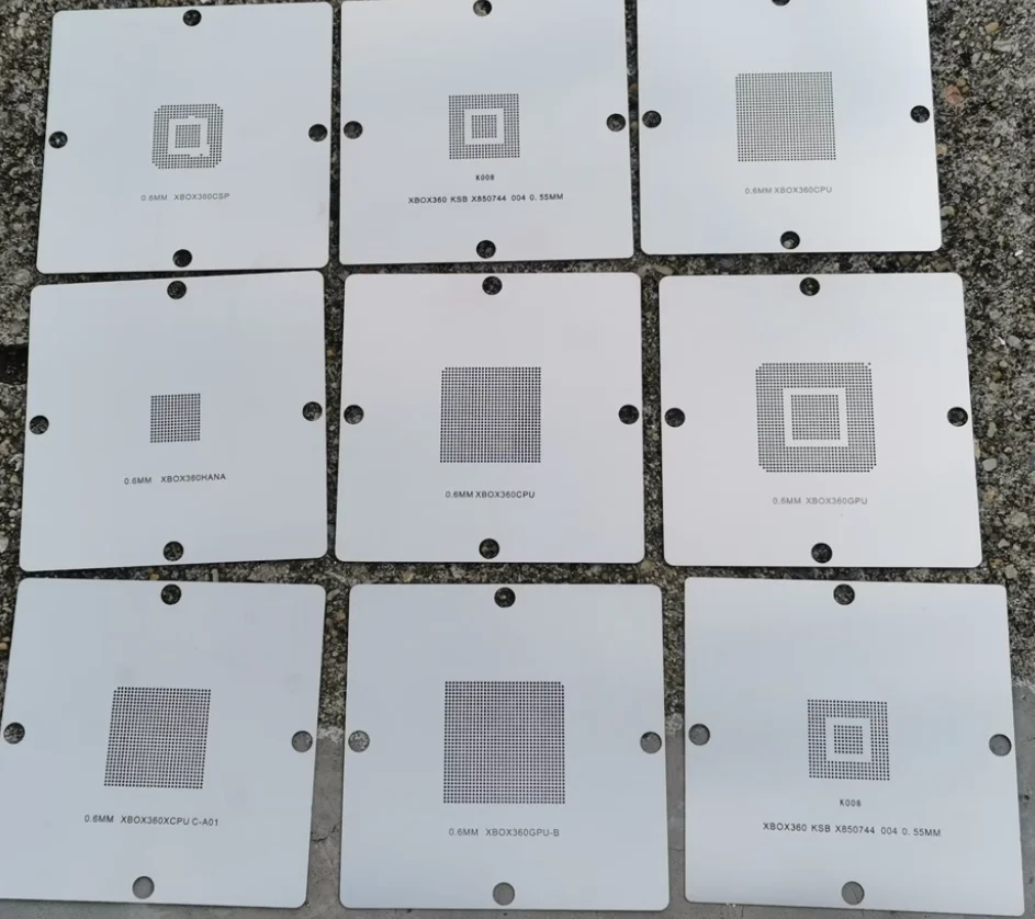 Трафарет для реболлинга BGA процессора XBOX360 графического CSP HANA GPU-B CPU-A01