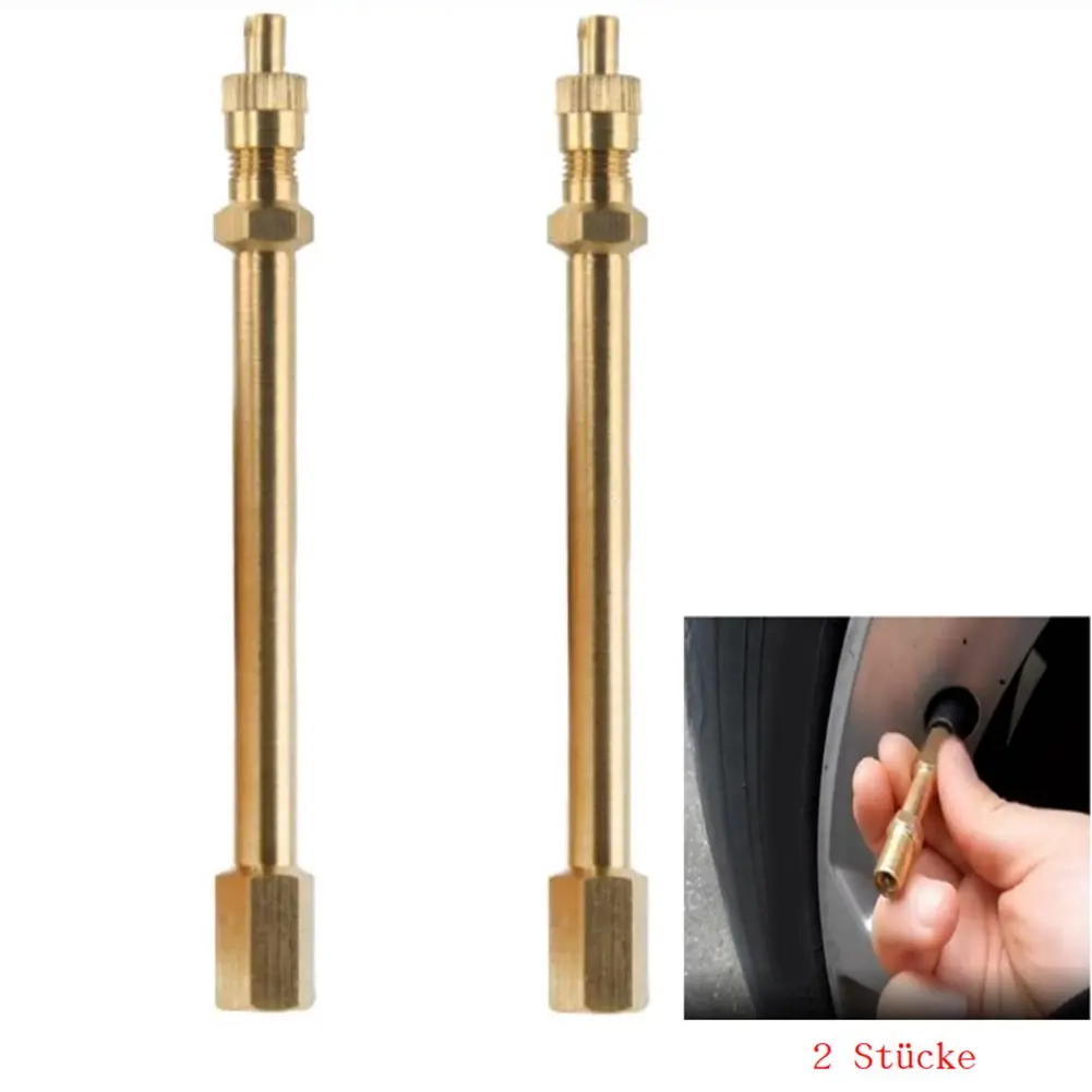 Удлинитель для клапана шины золотистый медный адаптер автомобиля 2 шт. 100 мм