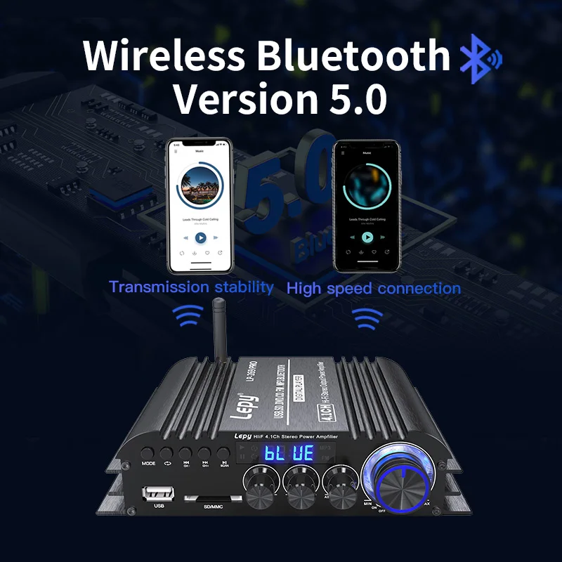 LEPY LP-269PRO 4 1 канальный усилитель Bluetooth 5 0 коаксиальный в USB SD FM Функция сабвуфера для