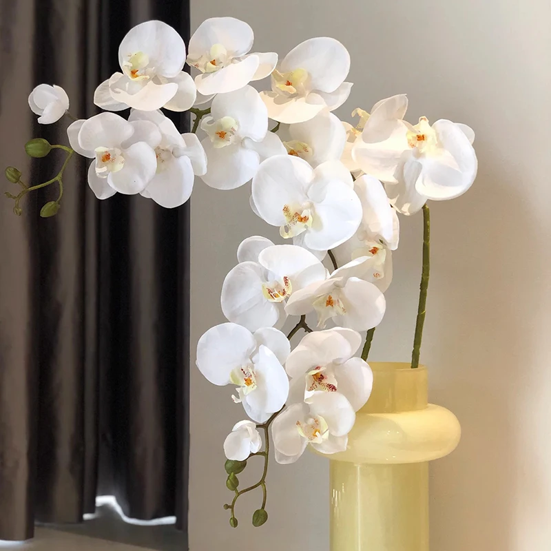

36inch Fake Orchid Floral Branch Artificial Flower Decorations for Home/Garden/Kitchen Wedding Flower Bouquet Arrangement