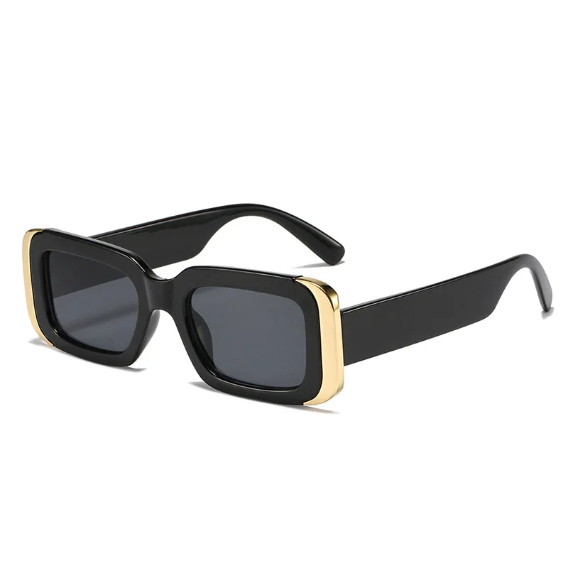 

D&T 2022 New Fashion Rectangle Sunglasses Women Men Gradients Lens Frame Brand Designer Vintage Party Beach Casual Style UV400