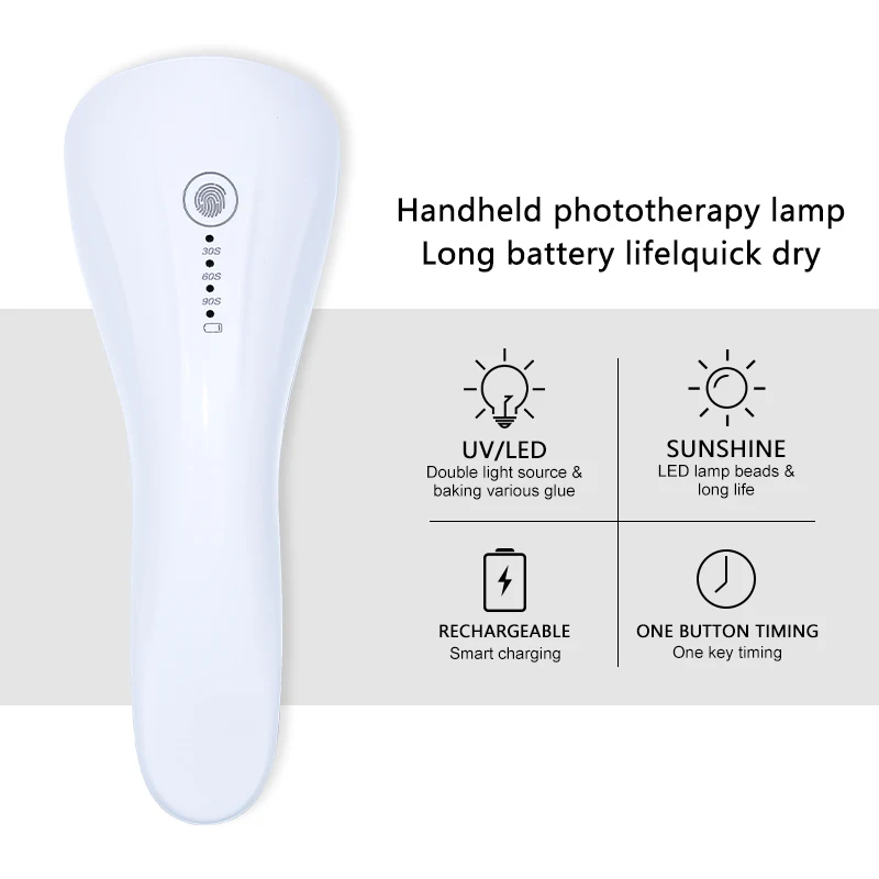 

Arte Clavo 5W Handheld Nail Lamp Micro USB Timing Modes Convenient Lamp Drying Portable Manicure Machine UV Nail Gel Polish