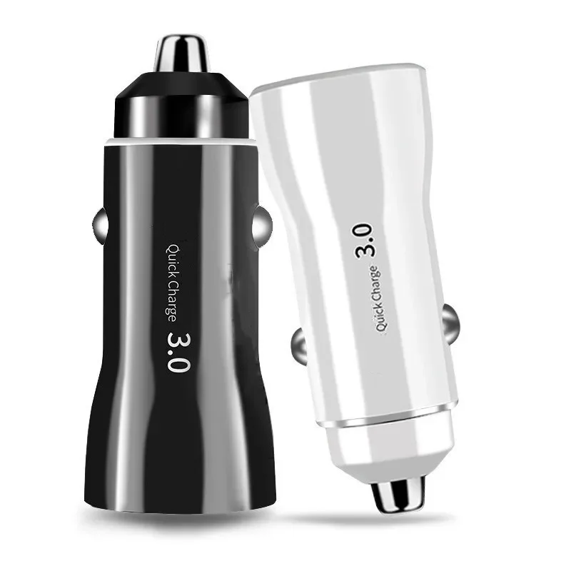 

Dual USB Car Charger Quick Charge 3.0 4.0 3.1A 18W Mobile Phone Chargers Fast Charging Adapter Mini USB Car-Charger