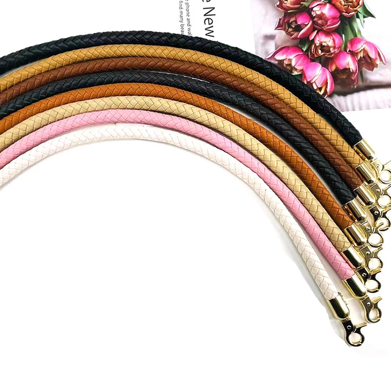 Belts Pu Leather Braided Rope Handles For Handbag Shoulder Bag Strap Diy Replacement Bags Belt Diy Bag Parts