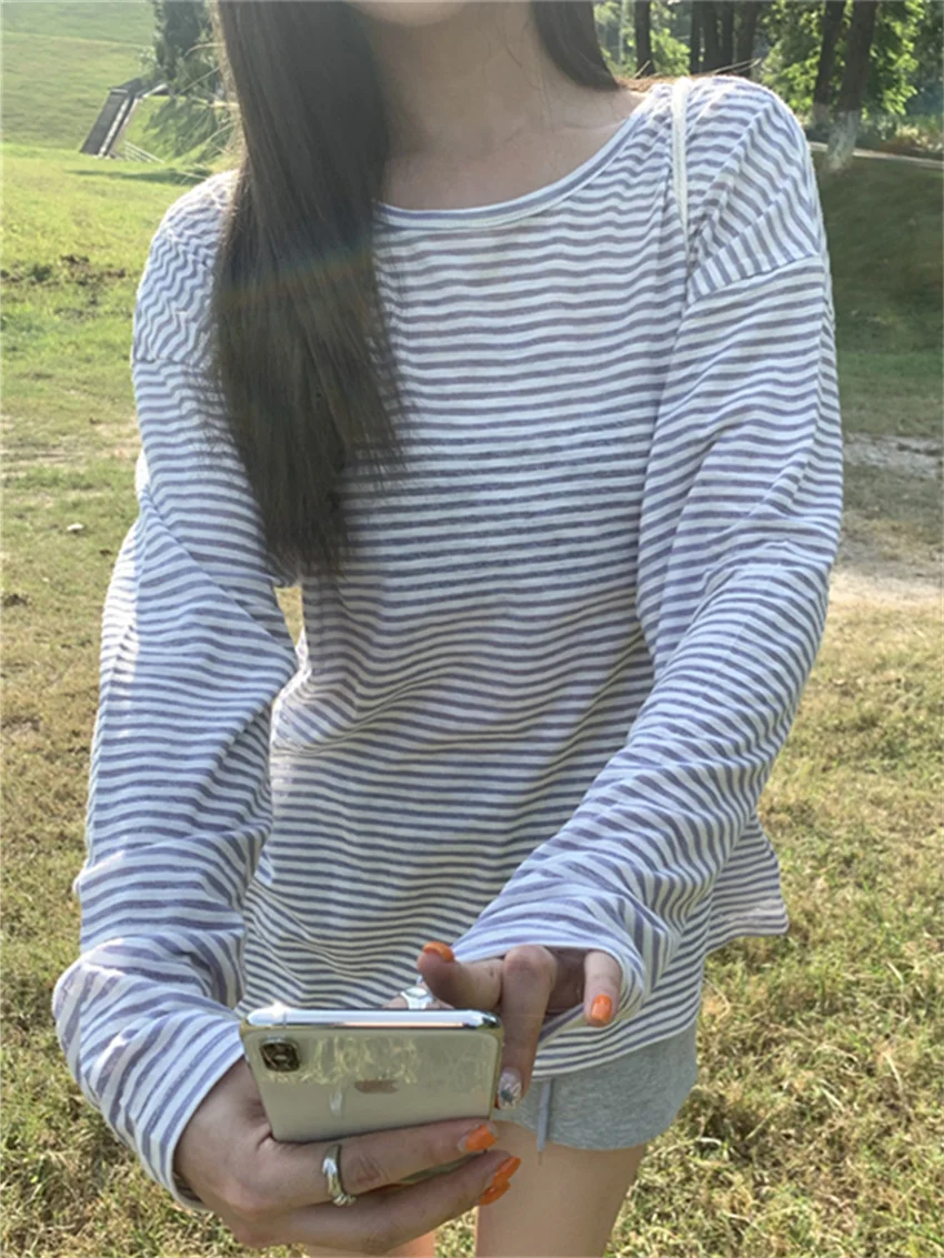 Женская свободная офисная футболка Alien Kitty Повседневная универсальная Осенняя с