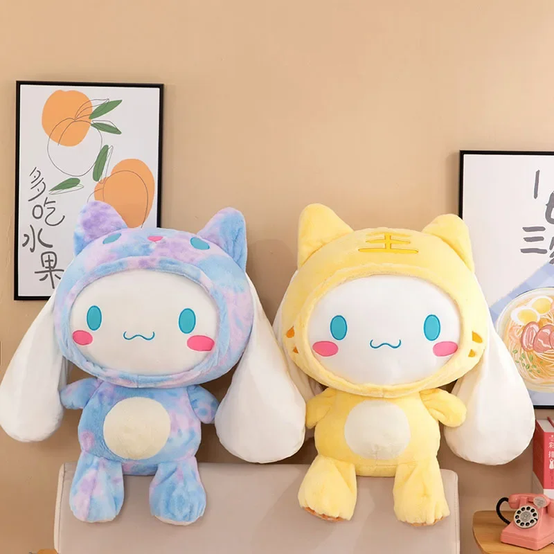 

Большой размер Sanrio Kawaii Cinnamoroll Собака Плюшевые игрушки Подушка Мягкие животные комфортные мягкие куклы Детский подарок на день рождения Мультяшные аниме игрушки